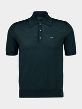 Prada Bottle Green Superfine Wool Polo Shirt