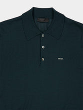 Prada Bottle Green Superfine Wool Polo Shirt