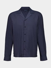 Frescobol Carioca Navy Blue Herringbone Flannel Shirt