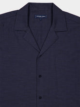 Frescobol Carioca Navy Blue Herringbone Flannel Shirt