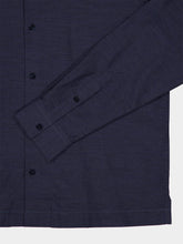 Frescobol Carioca Navy Blue Herringbone Flannel Shirt