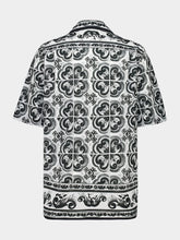 Dolce & Gabbana Black Majolica Print Short Sleeve Shirt