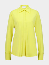 Stella McCartney Yellow Long-Sleeve Crepe Shirt