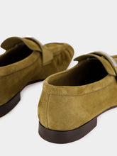 Christian Louboutin Bronzo Calf Leather Moccasins Uomo