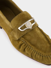 Christian Louboutin Bronzo Calf Leather Moccasins Uomo