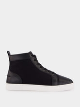 Christian Louboutin Black High-Top Louis Serge Smart Calf Leather Sneakers