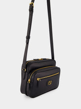 Valentino Garavani Black Leather Camera Case