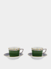 Ginori 1735 Il Viaggio di Nettuno Pine Green Tea Set for Two