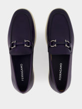 Ferragamo Midnight Blue Calfskin Casual Gancini Loafer