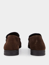 Ferragamo Brown Suede Gancini Loafers