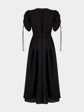 Gabriela Hearst Black Linnea Maxi Dress in Aloe Linen