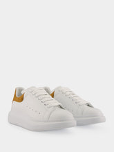 McQueen White and Tan Oversized Sneaker in Calf Leather