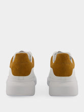 McQueen White and Tan Oversized Sneaker in Calf Leather