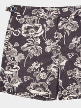 Commas Black Peony Print Swim Shorts