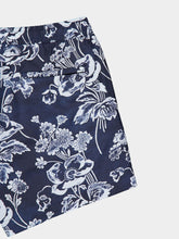 Commas Blue Peony Print Swim Shorts