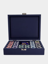 Hector Saxe Paris Bleu de France Leather Poker Set