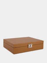 Hector Saxe Paris Gold Leather Poker Set