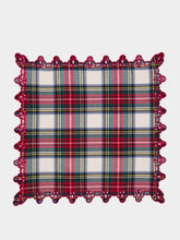 Borgo Delle Tovaglie Amalfi Scottish Napkin in Scottish Ivory and Red
