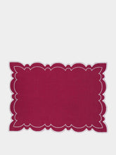 Borgo Delle Tovaglie Letizia Antistain Linen Placemat in My Heart and Ivory