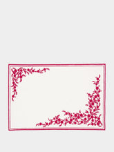 Borgo Delle Tovaglie Venaria Antistain Linen Placemat in Ivory and My Heart