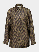 Fendi Brown FF Silk Twill Shirt