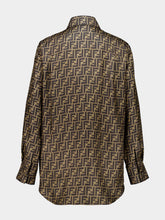 Fendi Brown FF Silk Twill Shirt