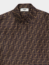Fendi Brown FF Silk Twill Shirt