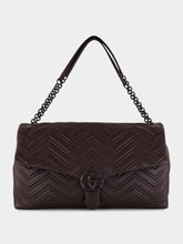 Gucci GG Marmont Shoulder Bag in Chocolate Brown Leather