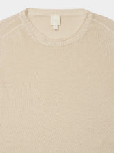 120% Lino Soft Beige Linen Knit Sweater