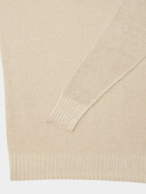 120% Lino Soft Beige Linen Knit Sweater