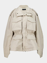 Balenciaga Light Beige Hourglass Parka