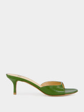 Francesco Russo Chartreuse Mule in Shiny Watersnake Leather