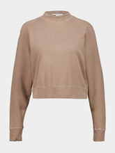 James Perse Coffee Brown Cropped Sweatshirt