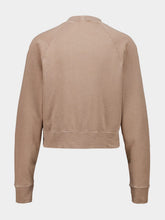 James Perse Coffee Brown Cropped Sweatshirt