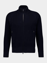Piacenza 1733 Dark Navy Cotton Bomber Jacket