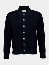 Piacenza 1733 Navy Blue Buttoned Cotton Overshirt