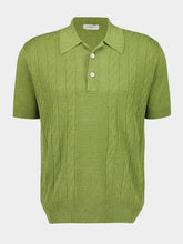 Piacenza 1733 Green Silk-Linen Polo Shirt
