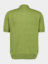 Piacenza 1733 Green Silk-Linen Polo Shirt