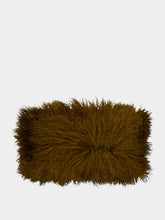 Maison de Vacances Bronze Tibetan Goat Hair and Linen Cushion