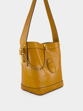 Versace Brown Pivot Small Leather Bucket Bag
