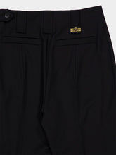 Versace Black Wool High-Waisted Capri Trousers
