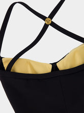 Versace Black Strappy Back Jersey Maxi Dress