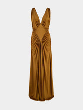 Versace Tobacco Brown Sleeveless Maxi Dress