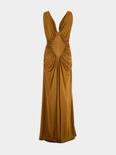 Versace Tobacco Brown Sleeveless Maxi Dress