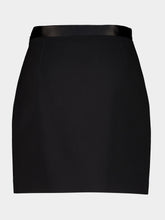 Versace Black Wool A-Line Mini Skirt