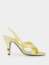 Versace Gold Gianni Metallic Nappa Leather Sandals