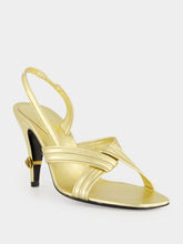 Versace Gold Gianni Metallic Nappa Leather Sandals