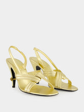 Versace Gold Gianni Metallic Nappa Leather Sandals