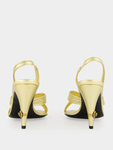 Versace Gold Gianni Metallic Nappa Leather Sandals