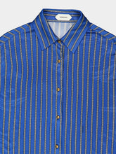 Versace Blue Greca Viscose Shirt